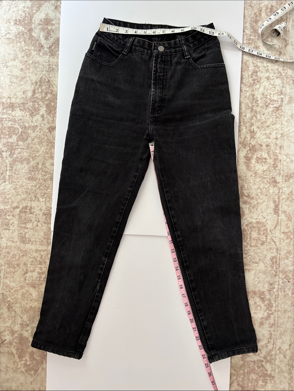 Vintage Bongo High-Rise Black Women's Jeans - Classic Slim Fit tag size 5R